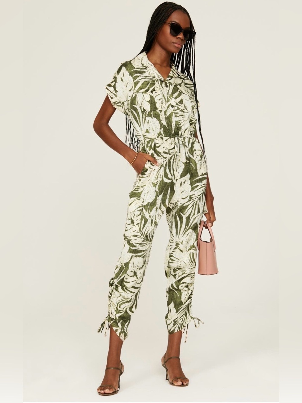 Ralph Lauren~Valanya Tropical-Print Jumpsuit~Size 10~$245~